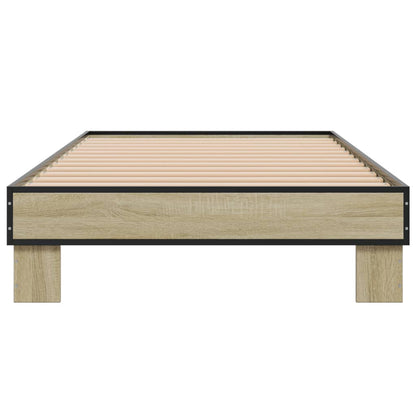 vidaXL Bed Frame without Mattress Sonoma Oak 75x190 cm Small Single 4