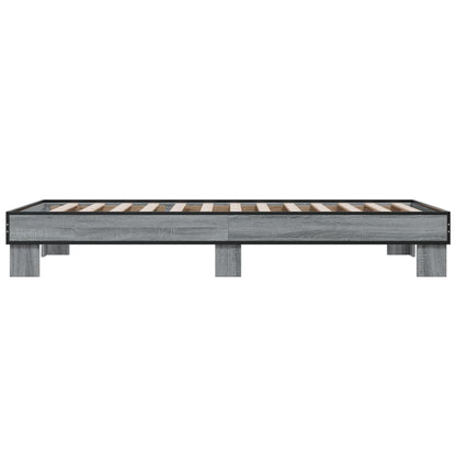 vidaXL Bed Frame without Mattress Grey Sonoma 75x190 cm Small Single 5