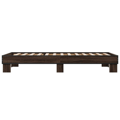 vidaXL Bed Frame without Mattress Brown Oak 75x190 cm Small Single 5