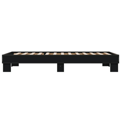 vidaXL Bed Frame without Mattress Black 90x190 cm Single 5