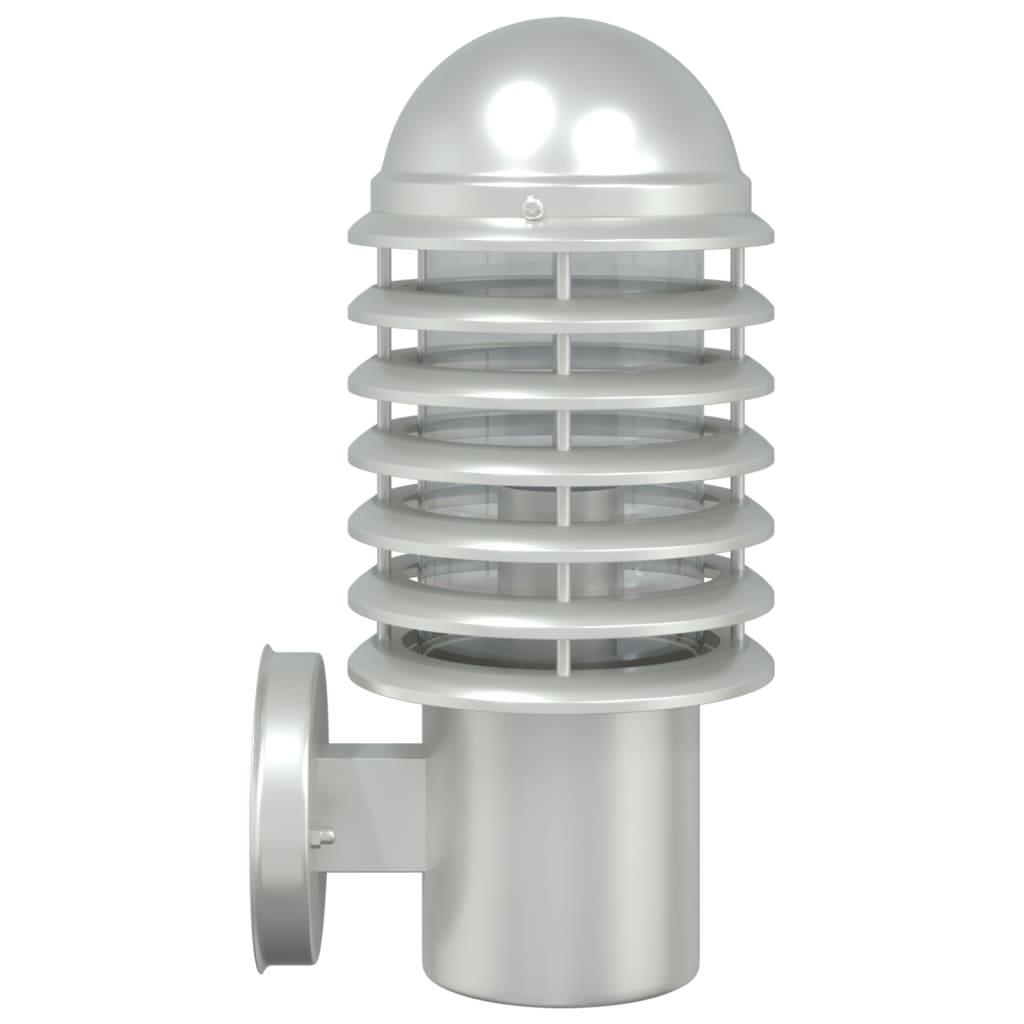 vidaXL Outdoor Wall Lights 2pcs Silver Stainless Steel 5