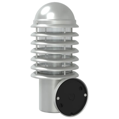 vidaXL Outdoor Wall Lights with Sensors 2pcs Silver Stainless Steel 6