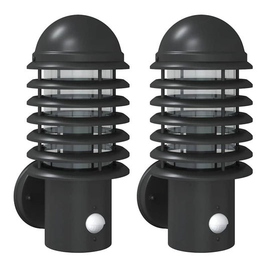 Outdoor Wall Light Stainless Steel Black Yes