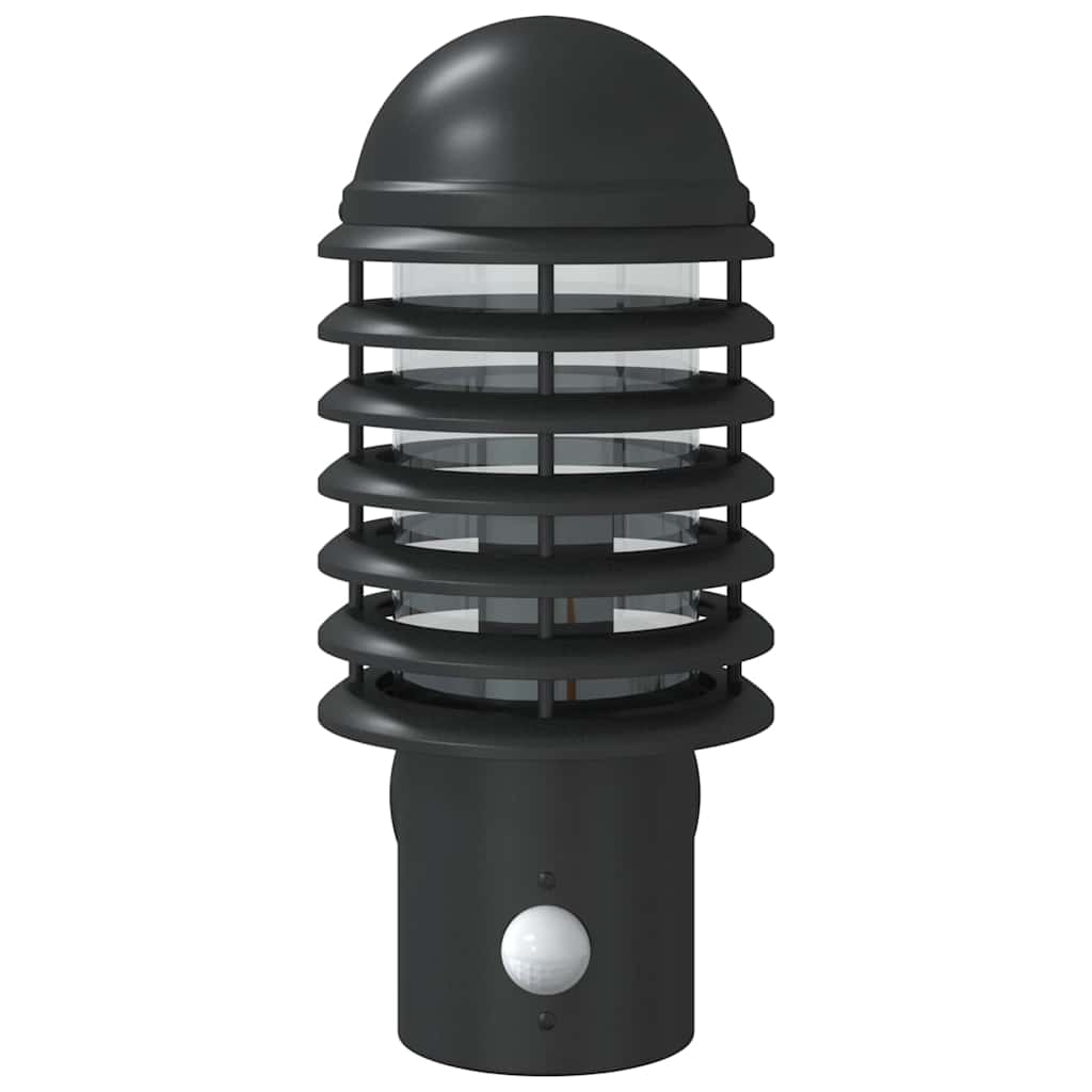 vidaXL Outdoor Wall Lights with Sensors 2pcs Black Stainless Steel 4