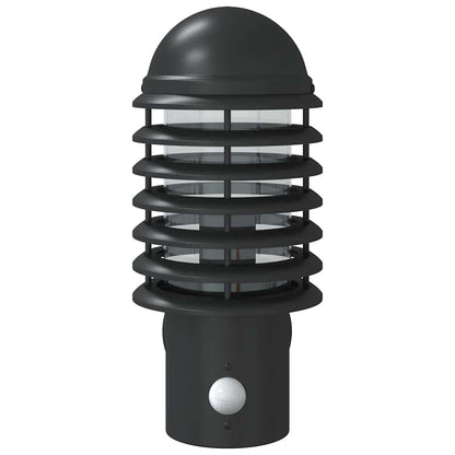 vidaXL Outdoor Wall Lights with Sensors 2pcs Black Stainless Steel 4