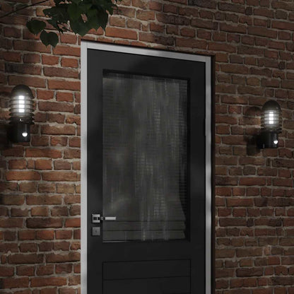 vidaXL Outdoor Wall Lights with Sensors 2pcs Black Stainless Steel 1