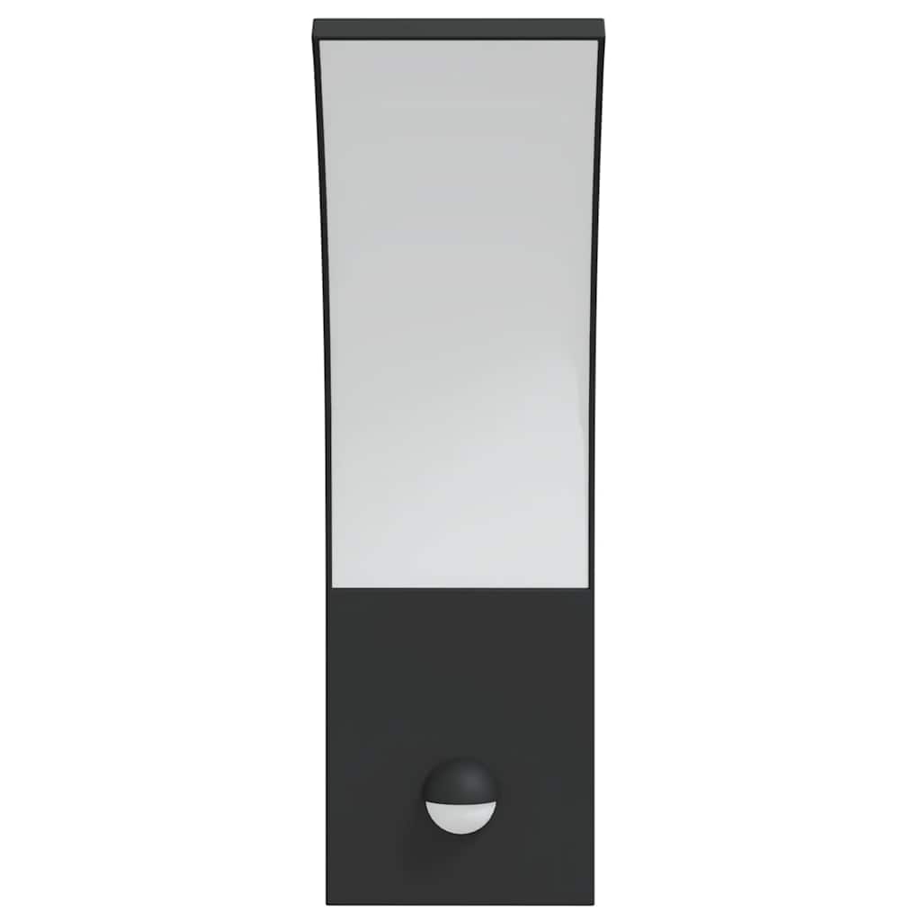 vidaXL Outdoor LED Wall Lights with Sensors 2pcs Black 5