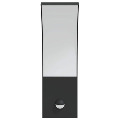 vidaXL Outdoor LED Wall Lights with Sensors 2pcs Black 5
