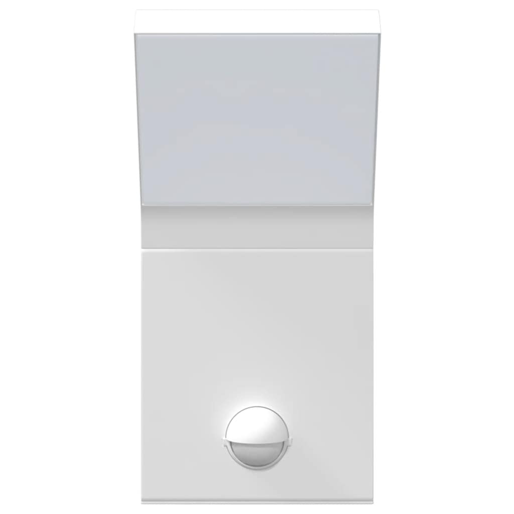vidaXL Outdoor LED Wall Lights with Sensors 2pcs White Die-cast Aluminium 5