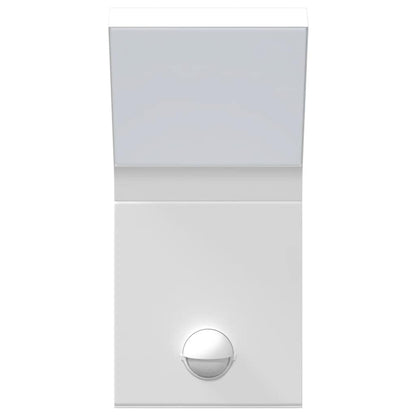 vidaXL Outdoor LED Wall Lights with Sensors 2pcs White Die-cast Aluminium 5