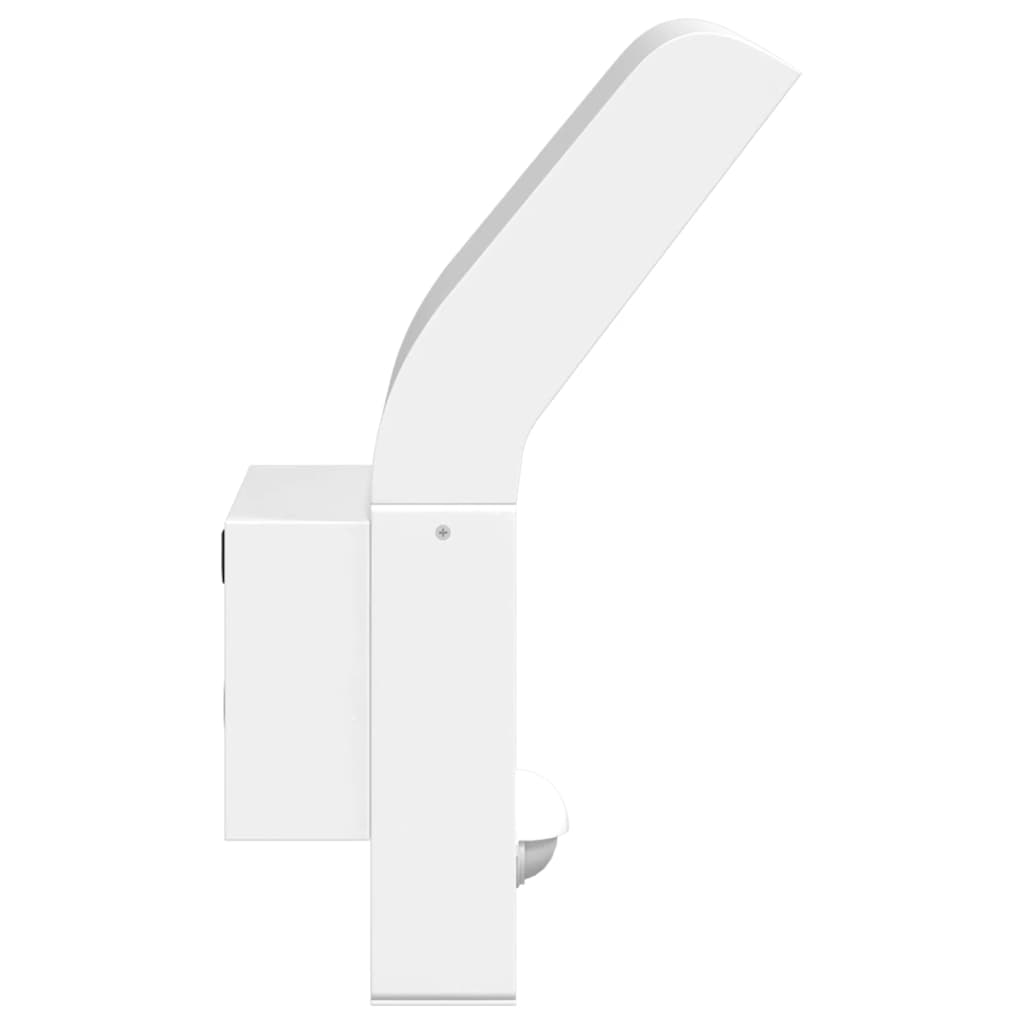 vidaXL Outdoor LED Wall Lights with Sensors 2pcs White Die-cast Aluminium 6