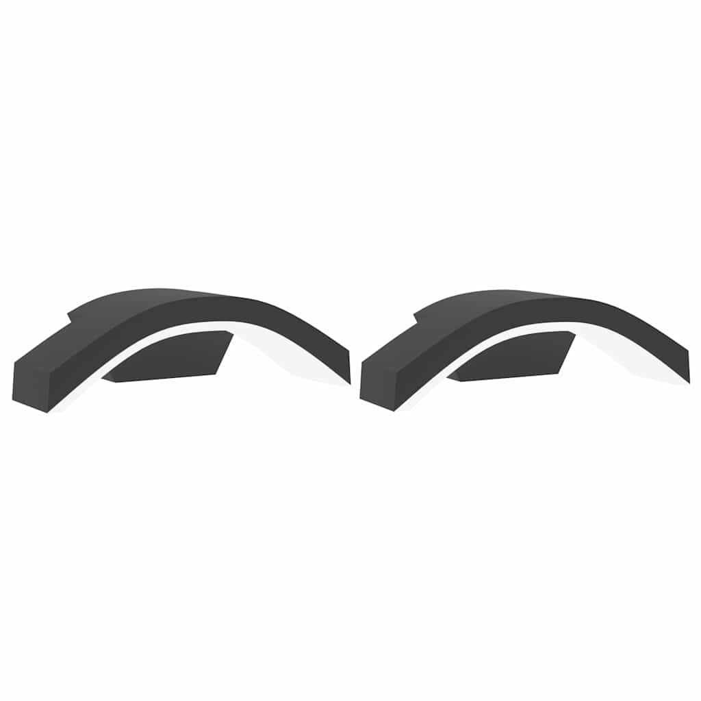 vidaXL Outdoor LED Wall Lights 2pcs Black Die-cast Aluminium 2