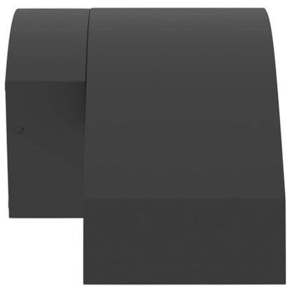 vidaXL Outdoor LED Wall Lights 2pcs Black Die-cast Aluminium 6