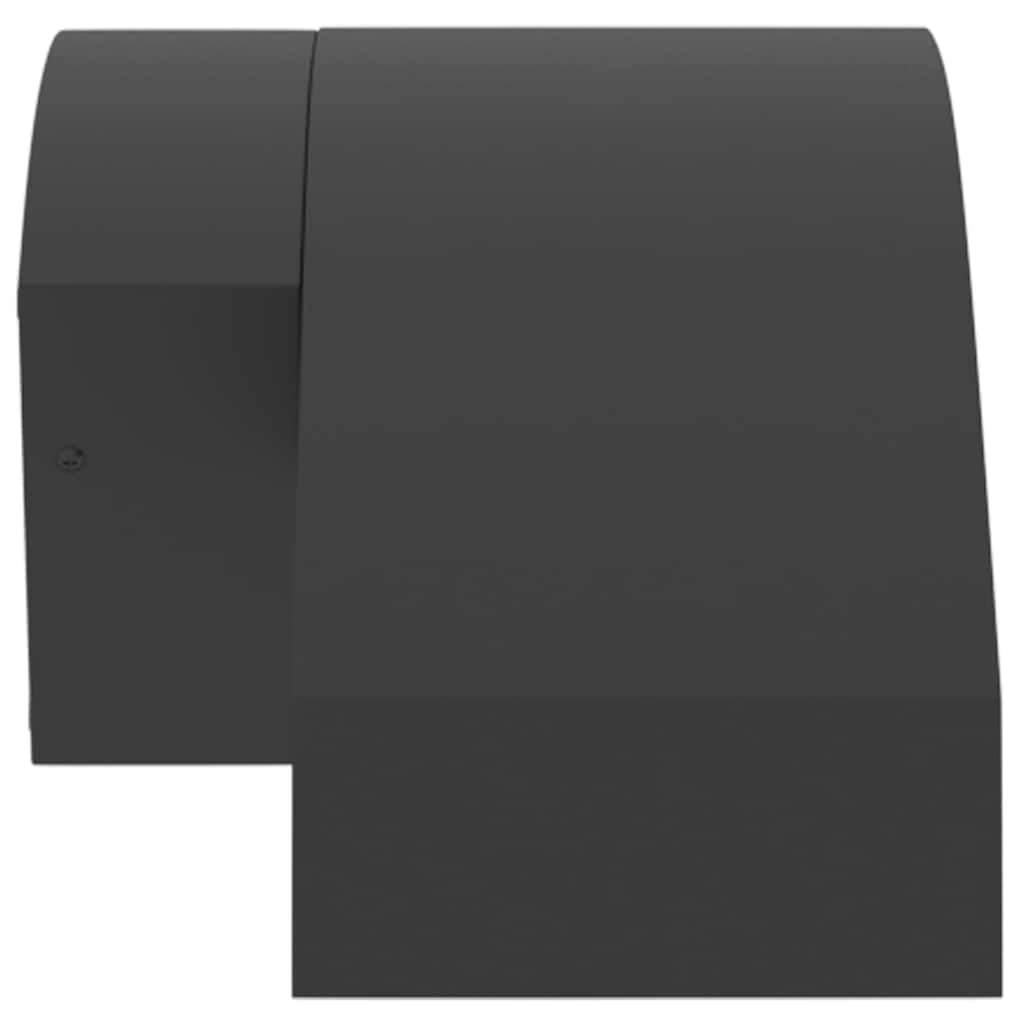 vidaXL Outdoor LED Wall Lights with Sensors 2pcs Black Die-cast Aluminium 6