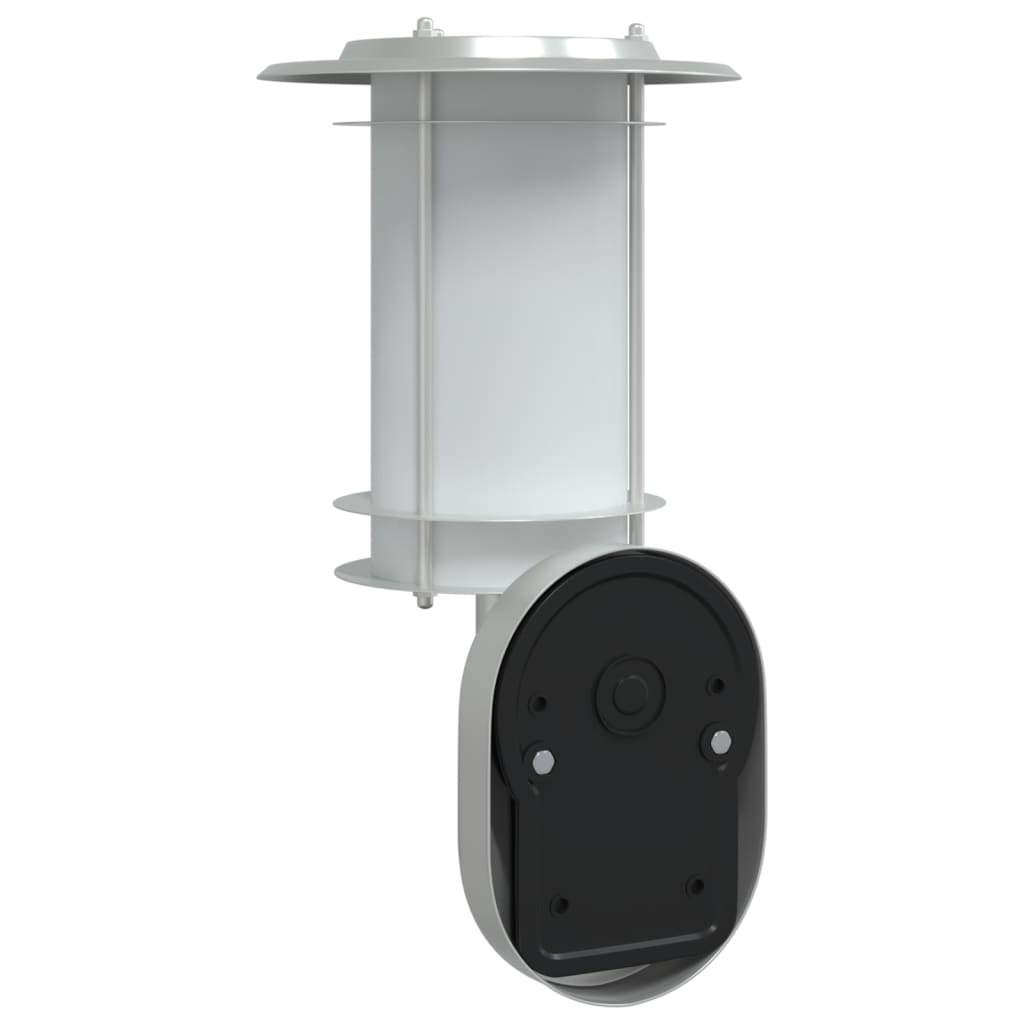 vidaXL Outdoor Wall Lights with Sensors 2pcs Silver Stainless Steel 6