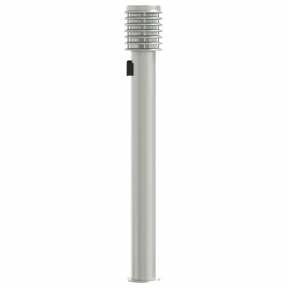 vidaXL Outdoor Floor Lamp with Outlet Silver 110cm Stainless Steel 5