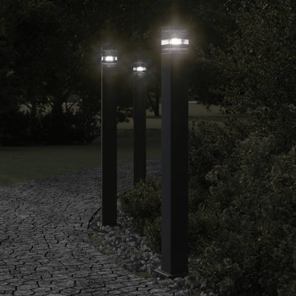 vidaXL Outdoor Floor Lamp Black 110 cm Aluminium 1