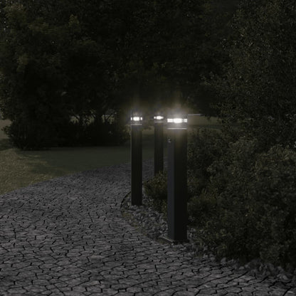 vidaXL Outdoor Floor Lamp with Sensor Black 80 cm Aluminium 3