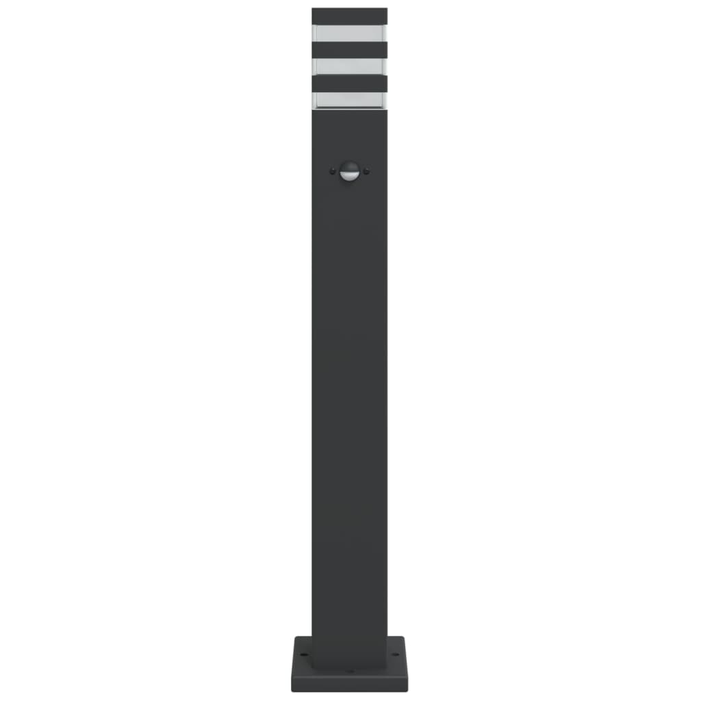 vidaXL Outdoor Floor Lamp with Sensor Black 80 cm Aluminium 4