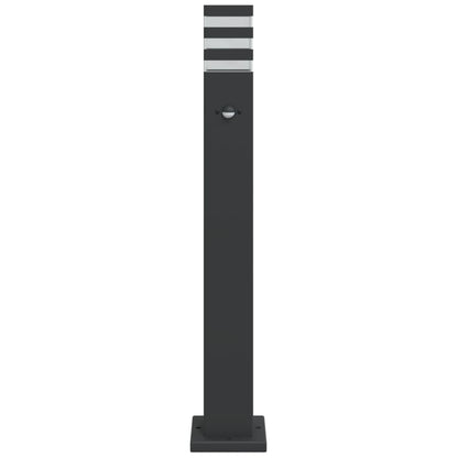 vidaXL Outdoor Floor Lamp with Sensor Black 80 cm Aluminium 4