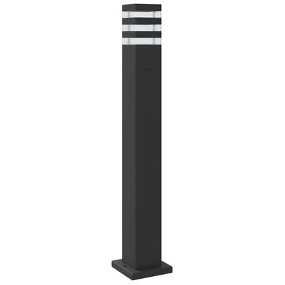 vidaXL Outdoor Floor Lamp with Sensor Black 80 cm Aluminium 5