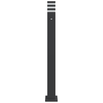 vidaXL Outdoor Floor Lamp with Sensor Black 110 cm Aluminium 4