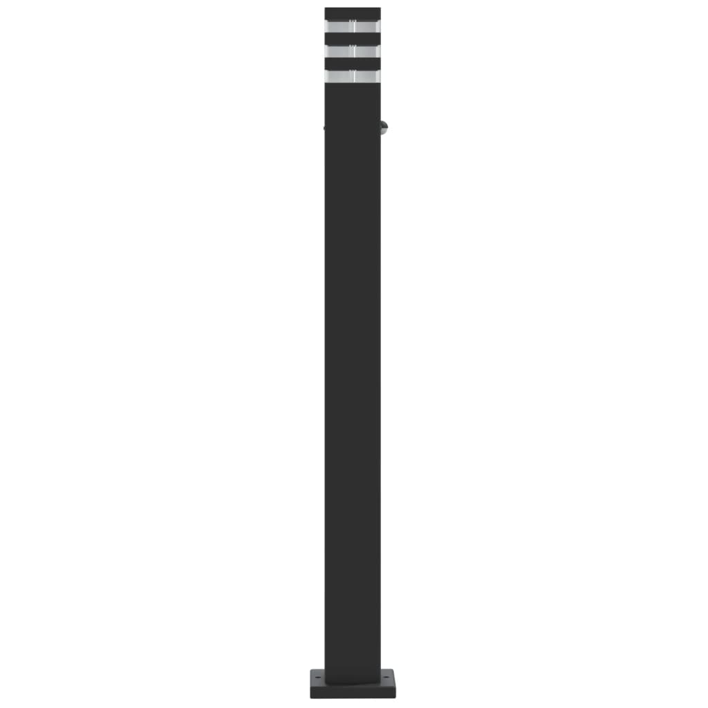 vidaXL Outdoor Floor Lamp with Sensor Black 110 cm Aluminium 5