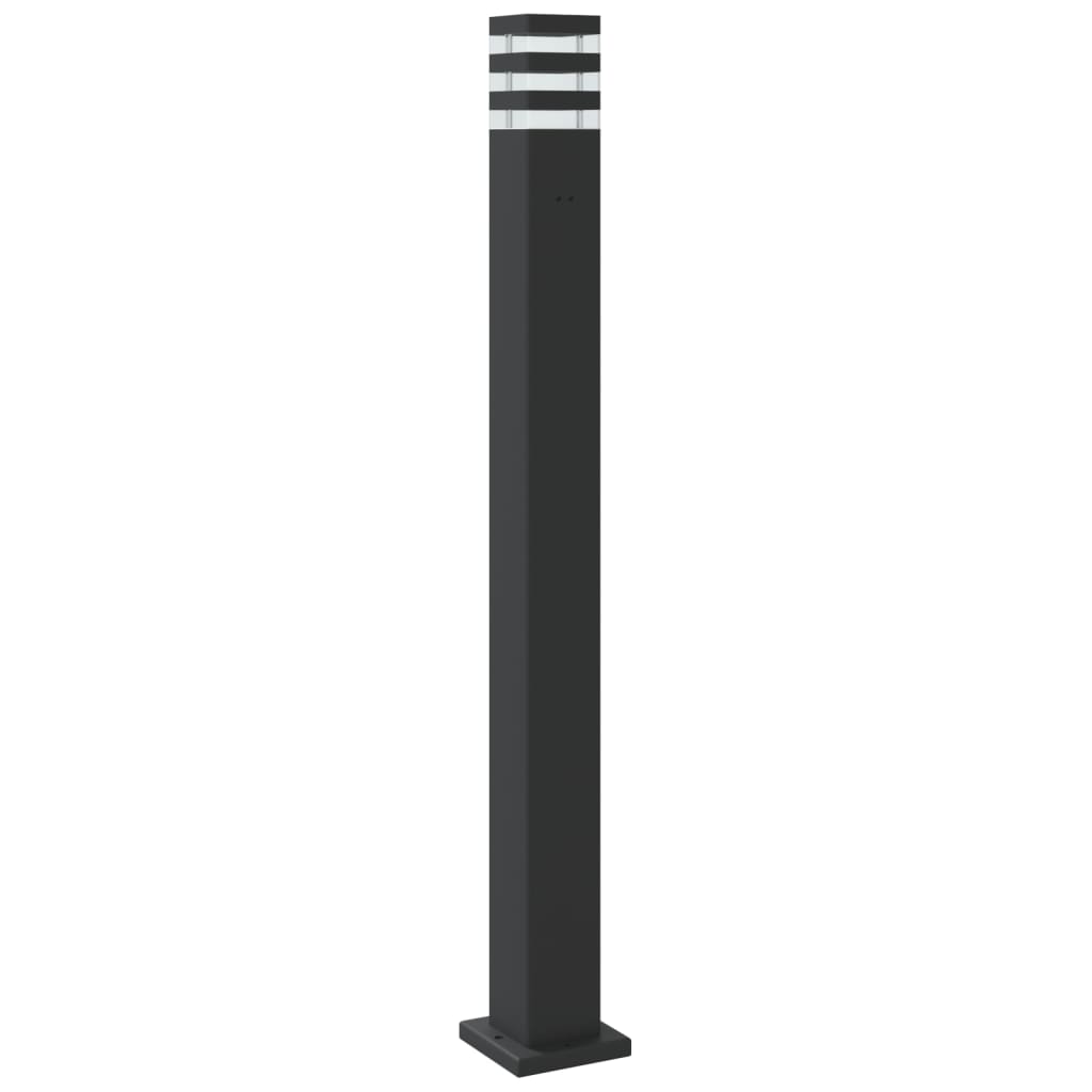 vidaXL Outdoor Floor Lamp with Sensor Black 110 cm Aluminium 6