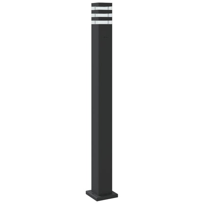 vidaXL Outdoor Floor Lamp with Sensor Black 110 cm Aluminium 6