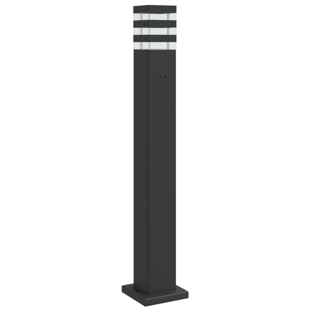 vidaXL Outdoor Floor Lamp with Outlet Black 80 cm Aluminium 2