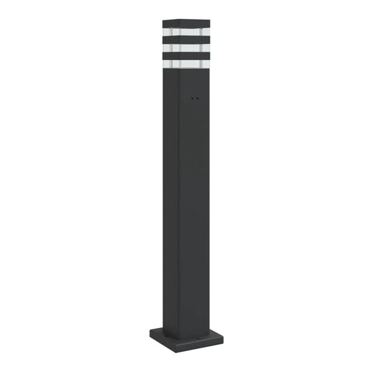 Outdoor Floor Lamp Black Aluminium 80 cm With outlet