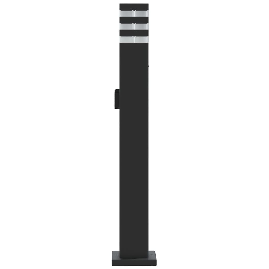 vidaXL Outdoor Floor Lamp with Outlet Black 80 cm Aluminium 5