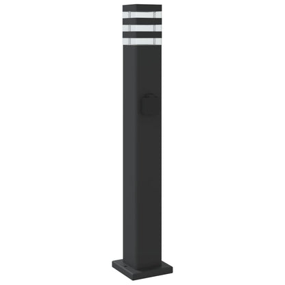 vidaXL Outdoor Floor Lamp with Outlet Black 80 cm Aluminium 6