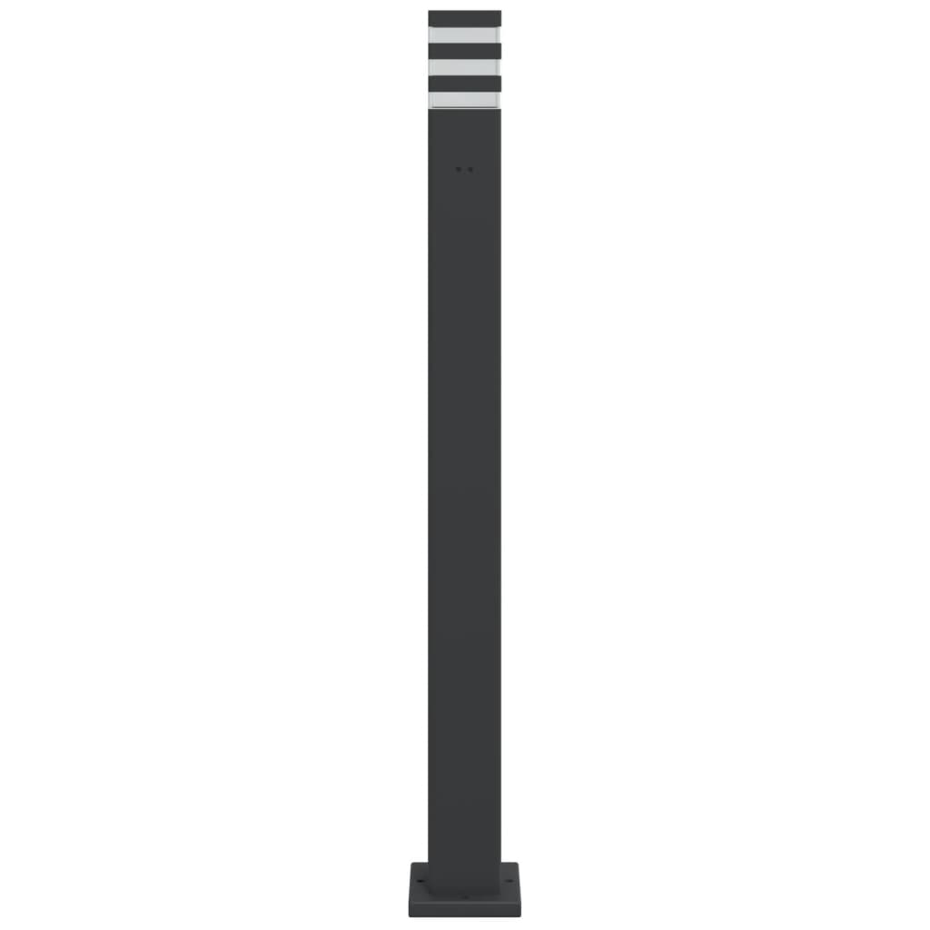 vidaXL Outdoor Floor Lamp with Outlet Black 110 cm Aluminium 4
