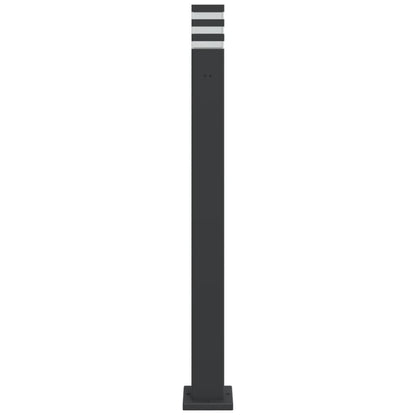 vidaXL Outdoor Floor Lamp with Outlet Black 110 cm Aluminium 4