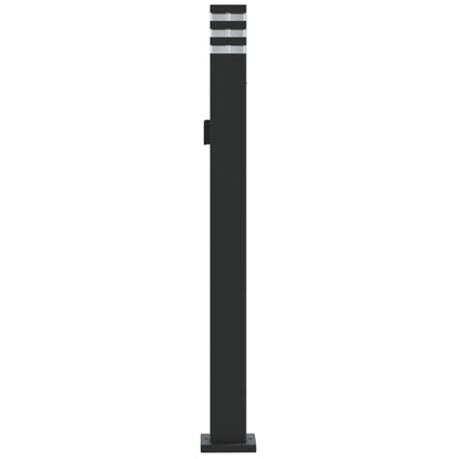 vidaXL Outdoor Floor Lamp with Outlet Black 110 cm Aluminium 5