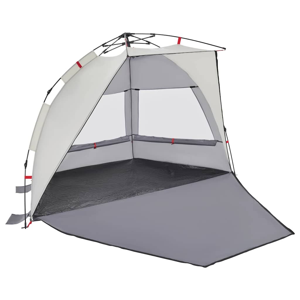 vidaXL Beach Tent 2-Person Grey Quick Release Waterproof 4