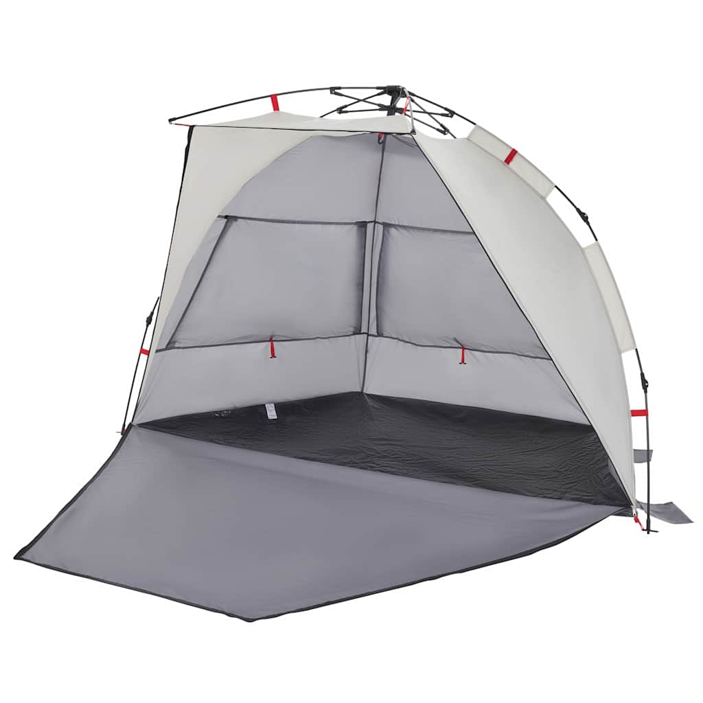 vidaXL Beach Tent 2-Person Grey Quick Release Waterproof 5