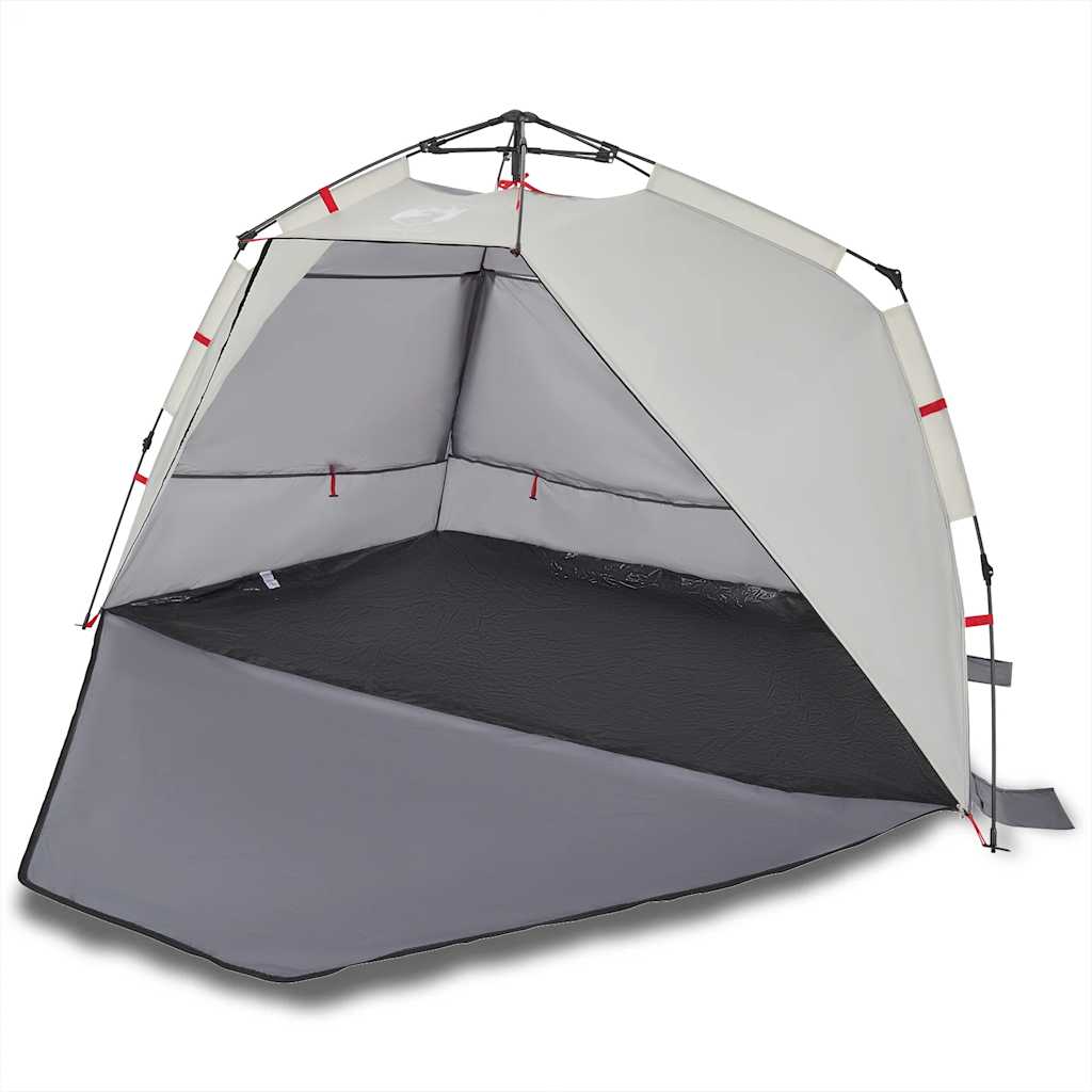 vidaXL Beach Tent 3-Person Grey Quick Release Waterproof 2