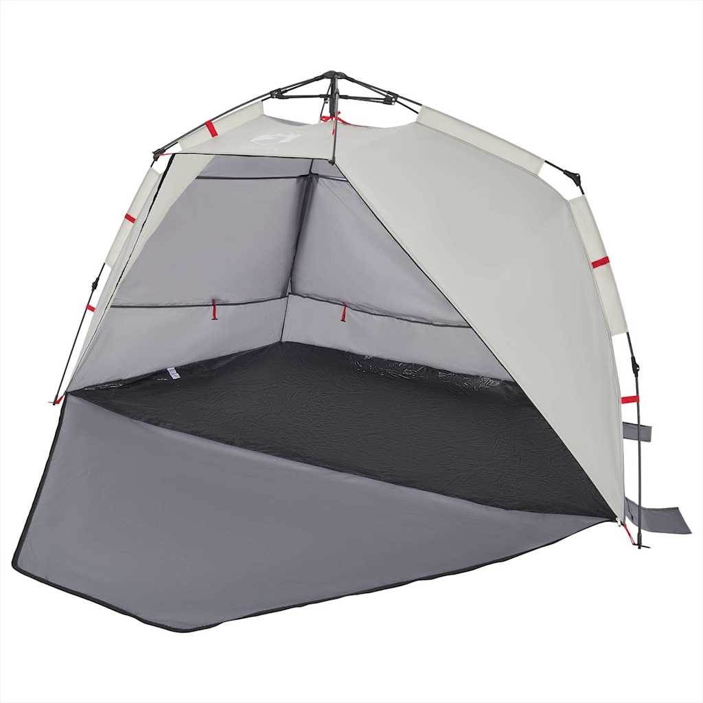 vidaXL Beach Tent 3-Person Grey Quick Release Waterproof 4