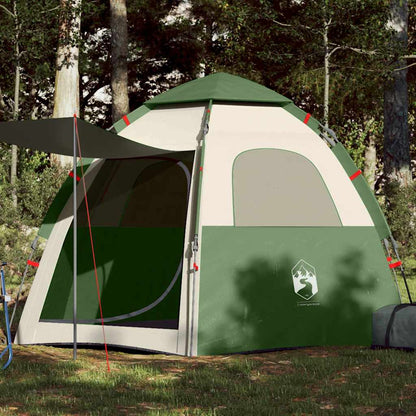 Camping Tent Cabin 4-Person Quick Release in Green