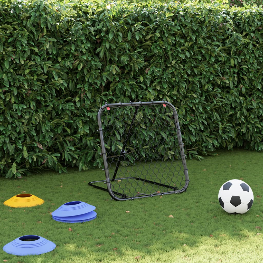 vidaXL Football Rebounder Adjustable Black 84x73x60-80 cm Steel 3