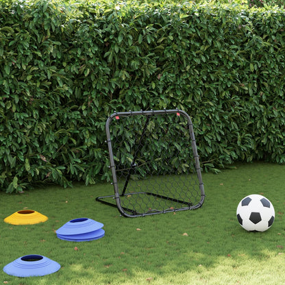 vidaXL Football Rebounder Adjustable Black 84x73x60-80 cm Steel 3