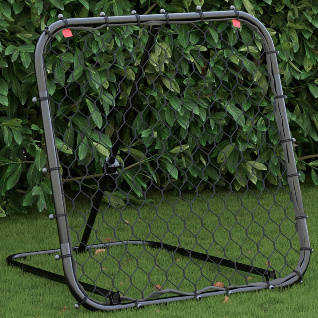 vidaXL Football Rebounder Adjustable Black 84x73x60-80 cm Steel 1
