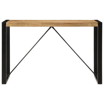 Dining Table 120 cm Black Height 76 cm 55 cm Solid rough mango wood