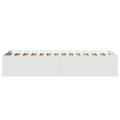 vidaXL Bed Frame without Mattress White 75x190 cm Small Single Engineered Wood 5