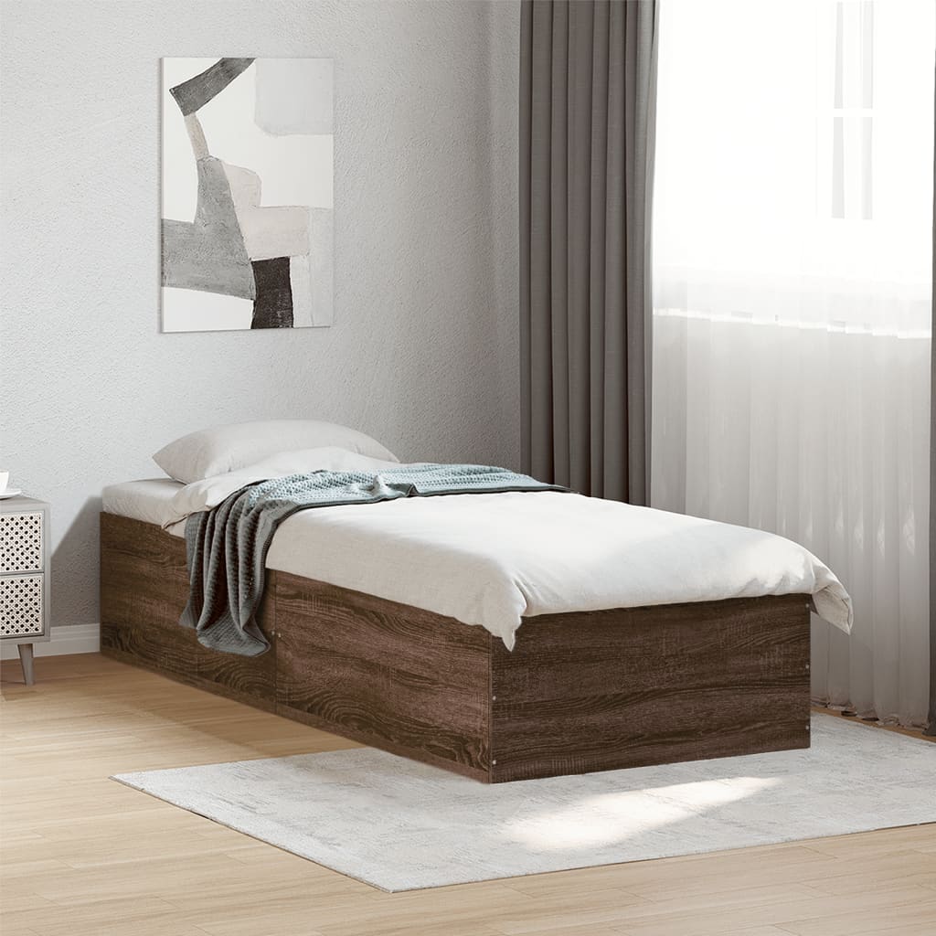 vidaXL Bed Frame without Mattress Length 190 cm Height 35 cm