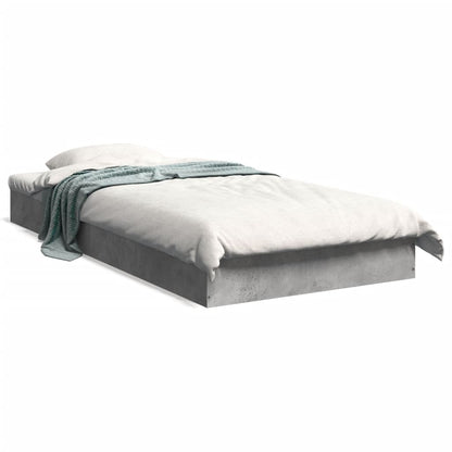 vidaXL Bed Frame without Mattress Concrete Grey 75x190 cm Small Single 2