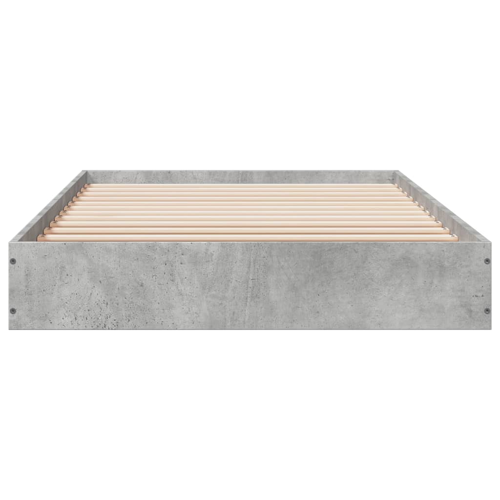 vidaXL Bed Frame without Mattress Concrete Grey 75x190 cm Small Single 4