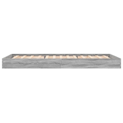 vidaXL Bed Frame without Mattress Grey Sonoma 75x190 cm Small Single Engineered Wood 5